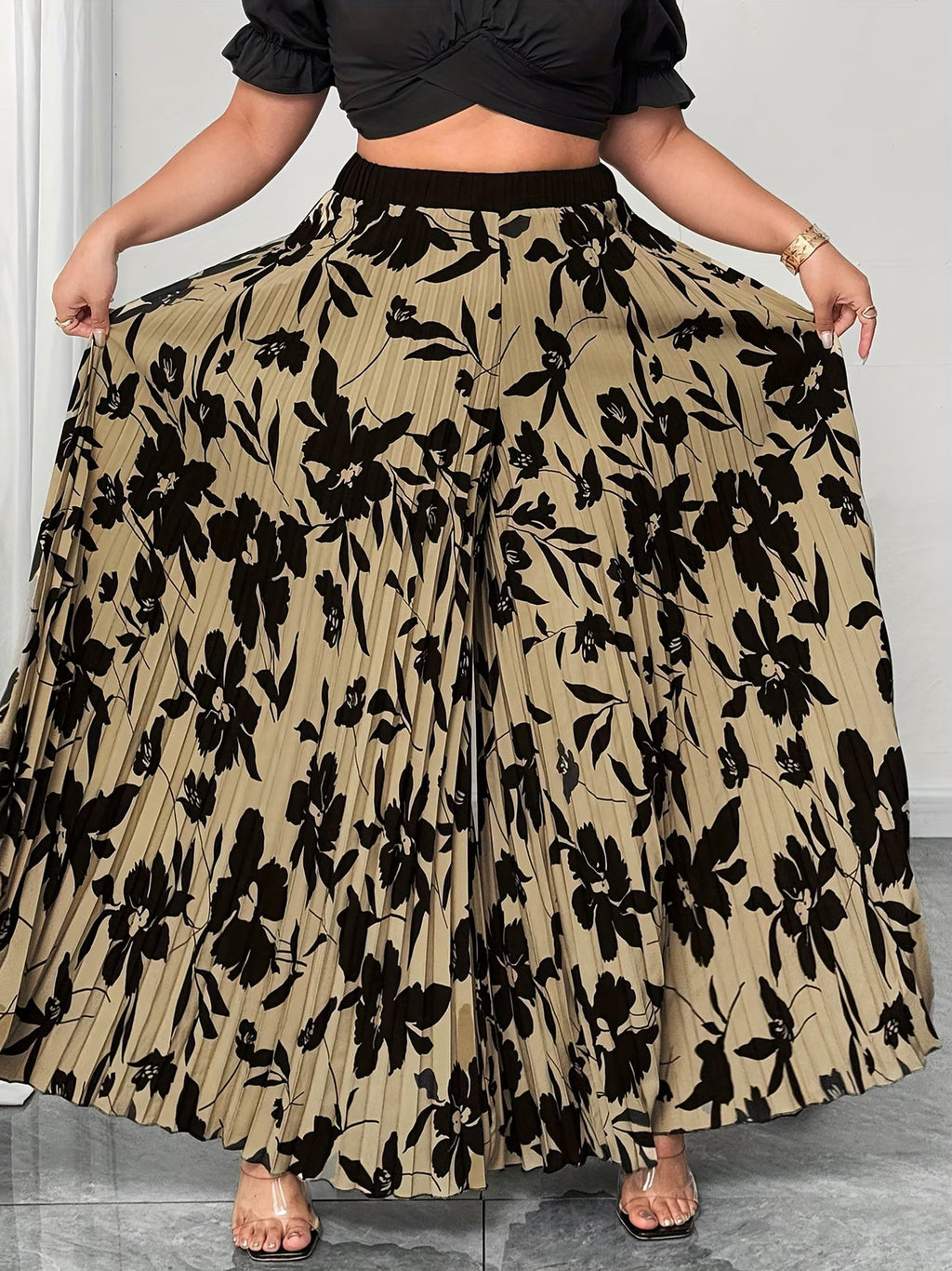 🌸 Elegant Floral Print Wide Leg Pants for Women 🌸