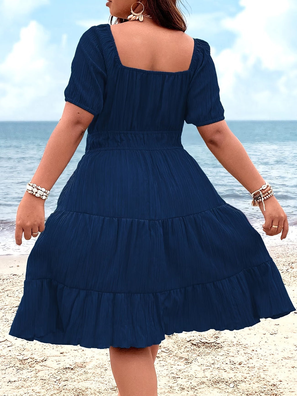 Women’s Plain Daily Short Sleeve SunDress