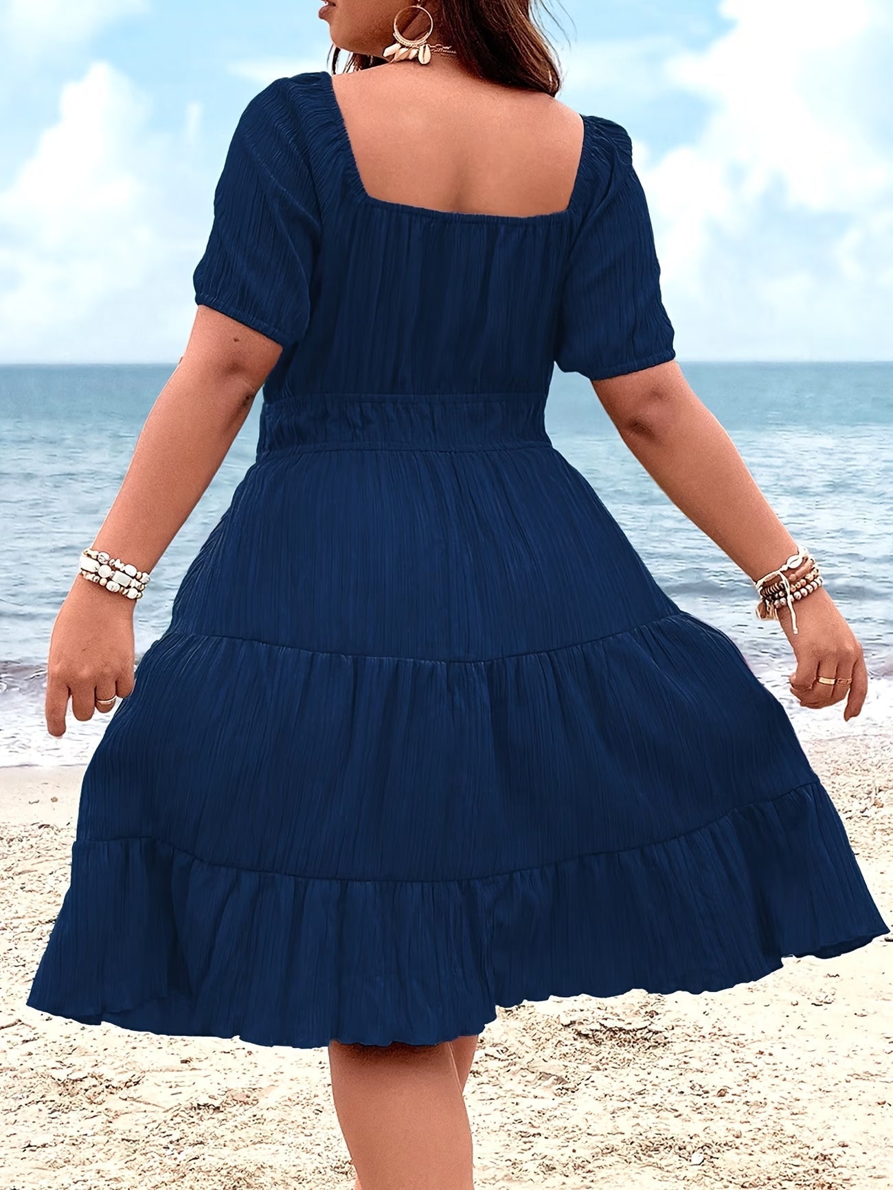Women’s Plain Daily Short Sleeve SunDress