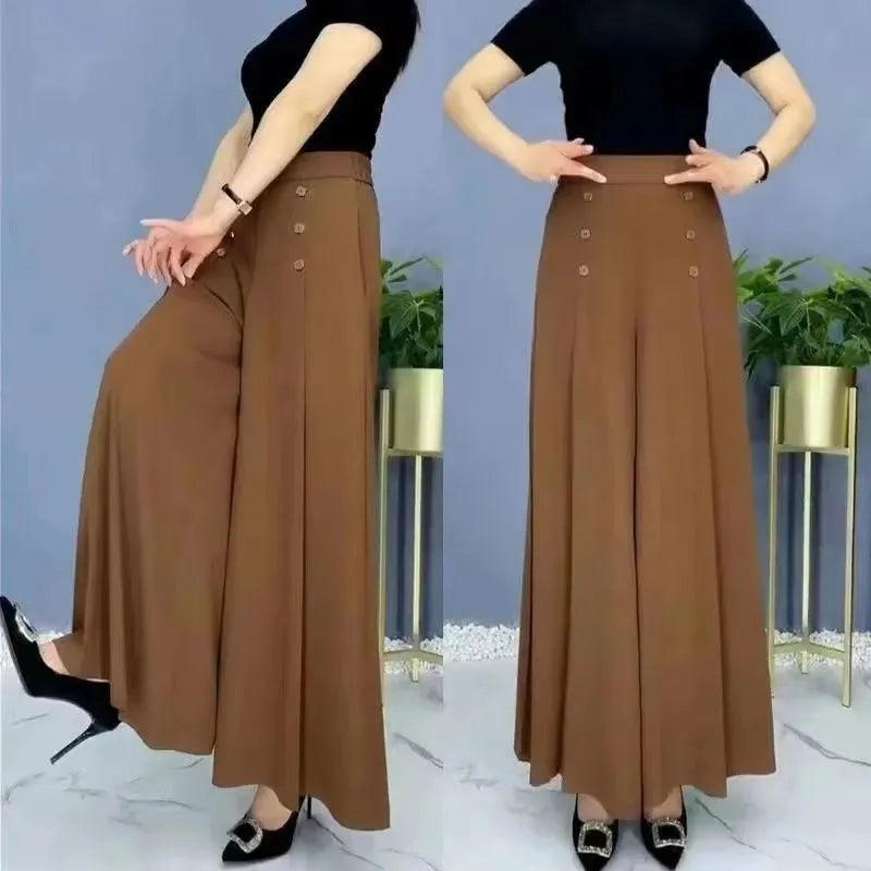 Ruidiandian Premium High-Waist Wide-Leg Palazzo Pants