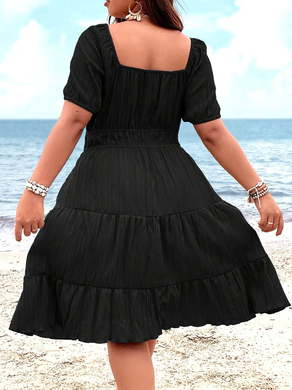 Women’s Plain Daily Short Sleeve SunDress