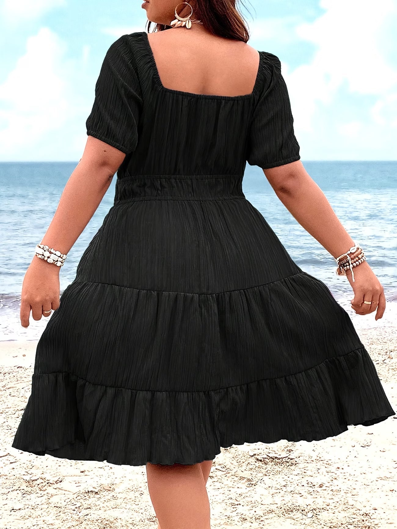 Women’s Plain Daily Short Sleeve SunDress