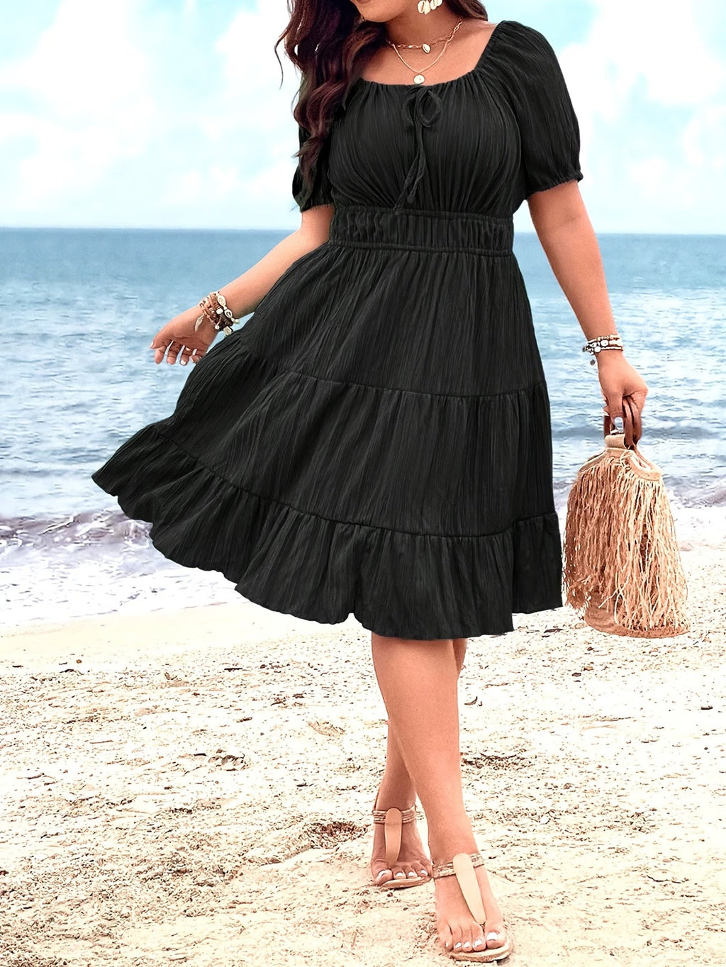 Women’s Plain Daily Short Sleeve SunDress