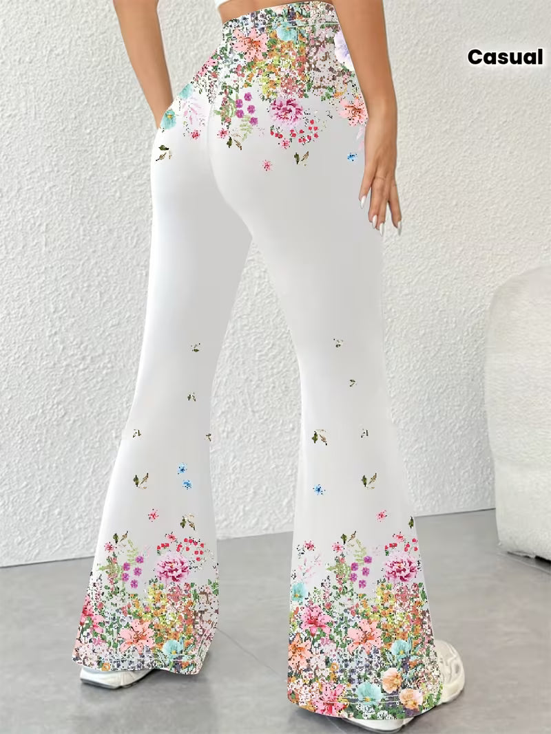 Boho Floral Flared Pants for Women {Buy 1 Get 1 Free}
