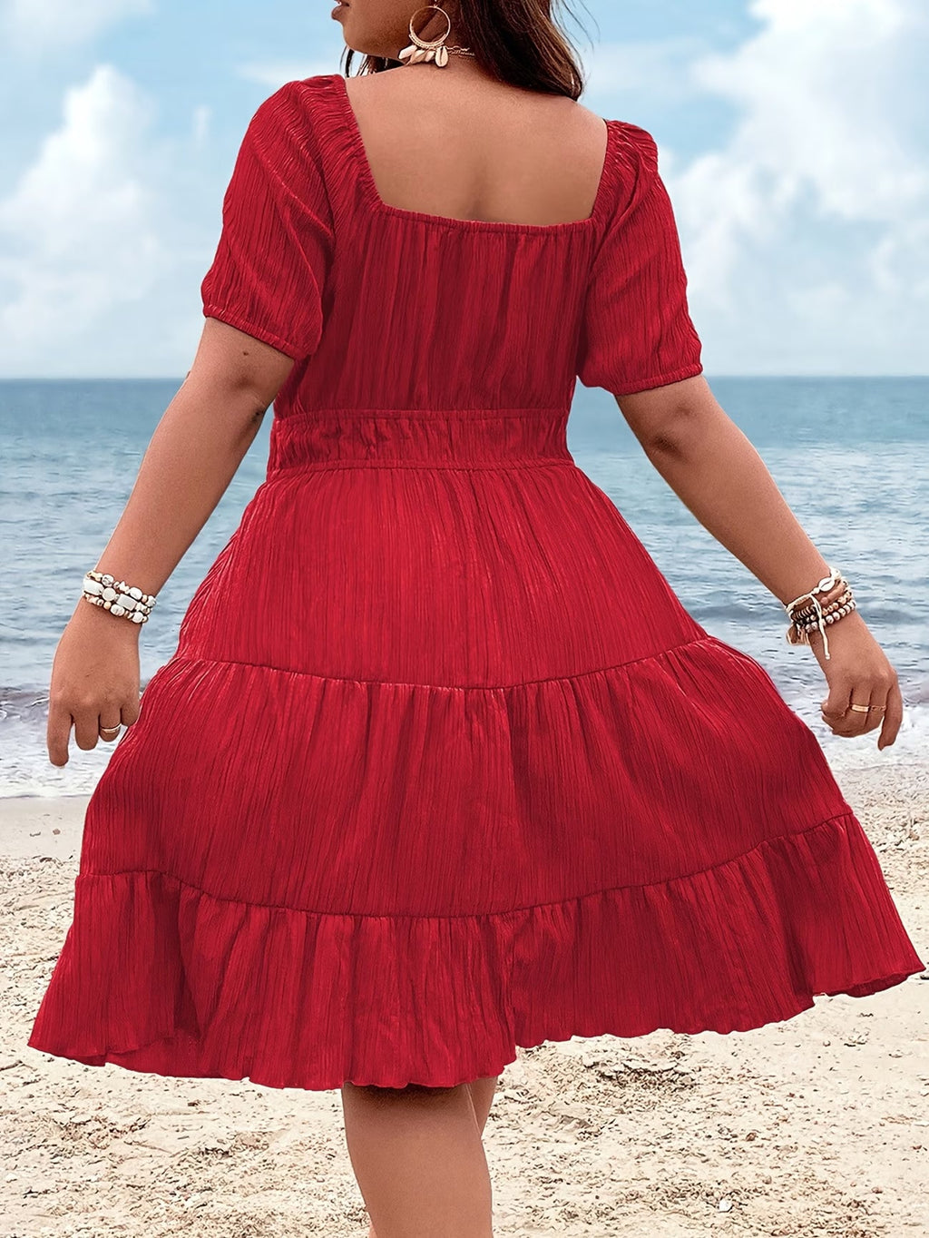 Women’s Plain Daily Short Sleeve SunDress