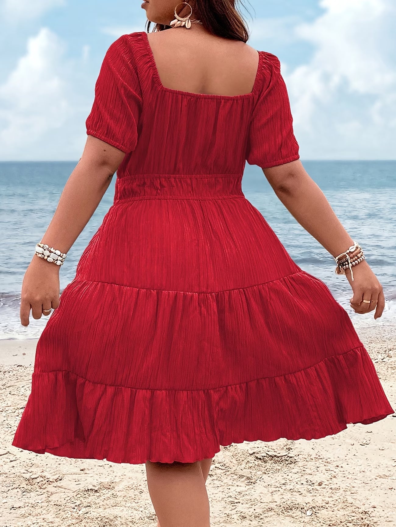 Women’s Plain Daily Short Sleeve SunDress