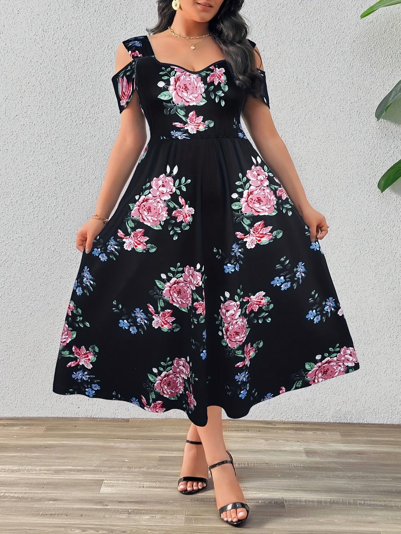 💖 Valentine Day Vacation Print Dress 💖