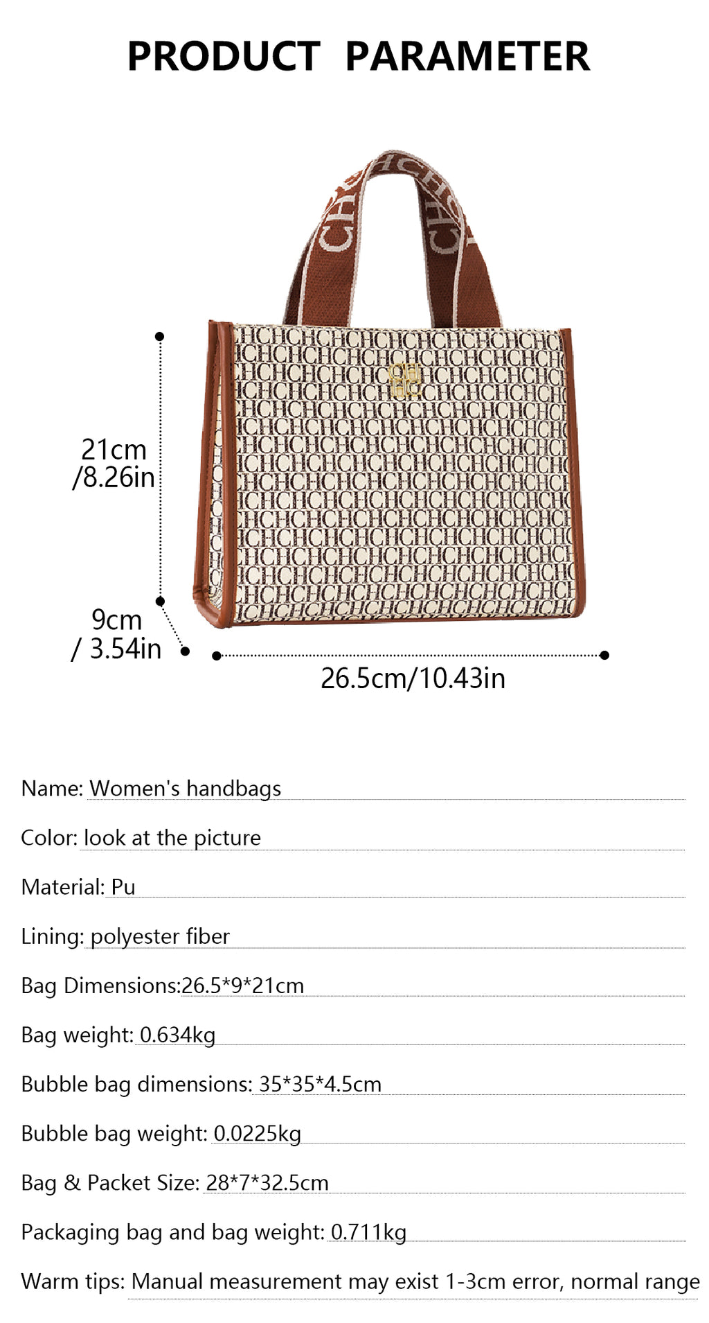 Light Luxury Women's Handbag – Stylish Large Capacity Tote with Metal Logo