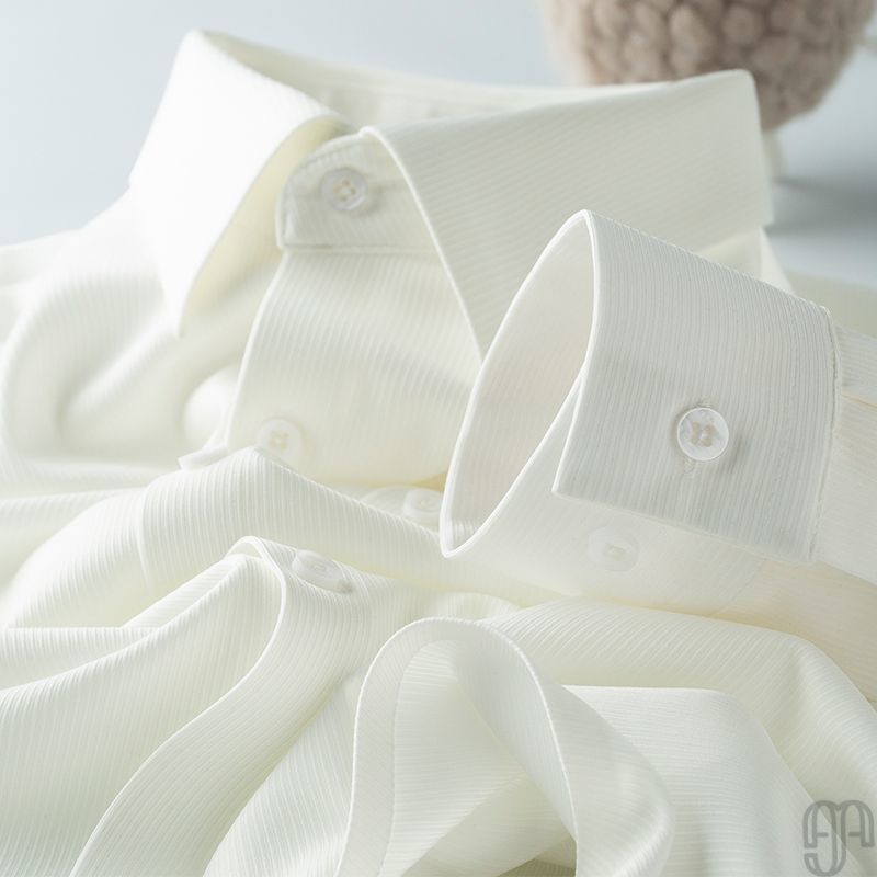 Refined Stripe Cotton Shirt – Tailored Fit