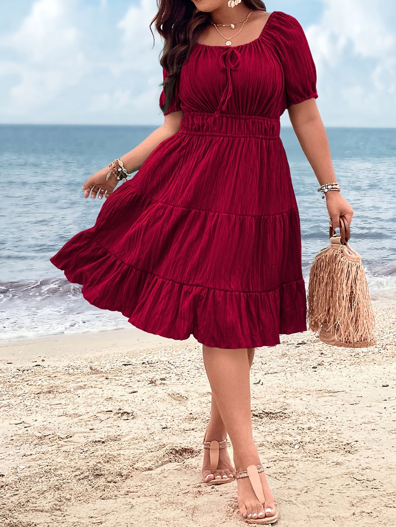 Women’s Plain Daily Short Sleeve SunDress