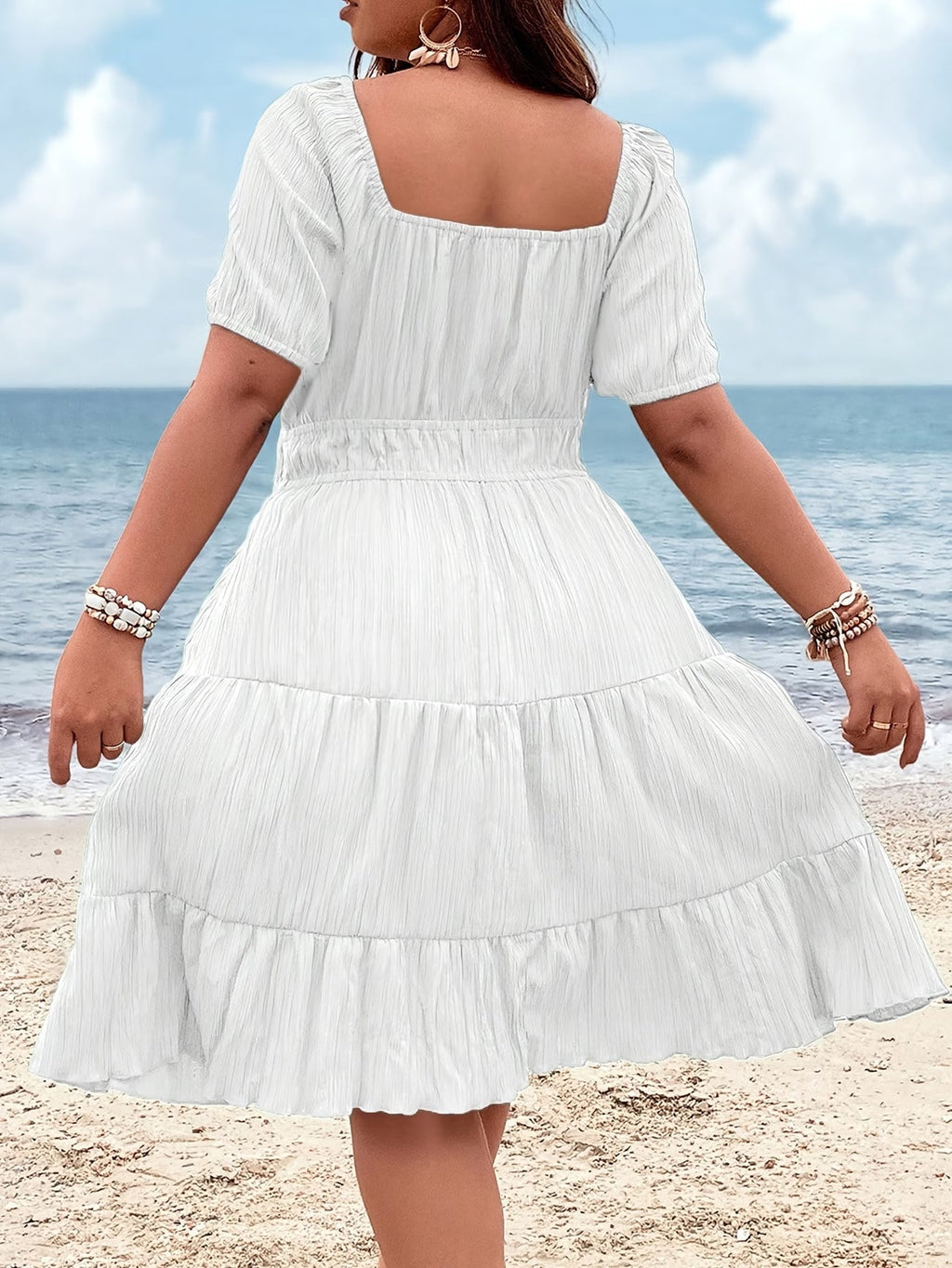 Women’s Plain Daily Short Sleeve SunDress