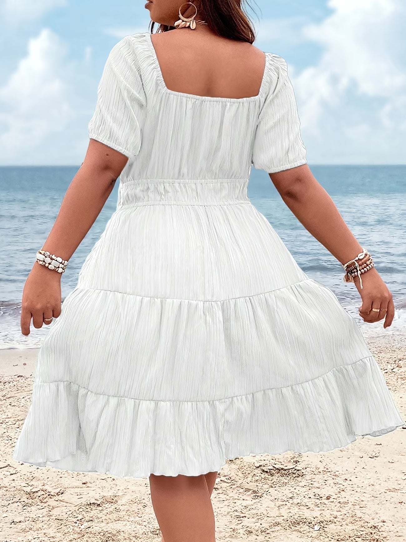 Women’s Plain Daily Short Sleeve SunDress