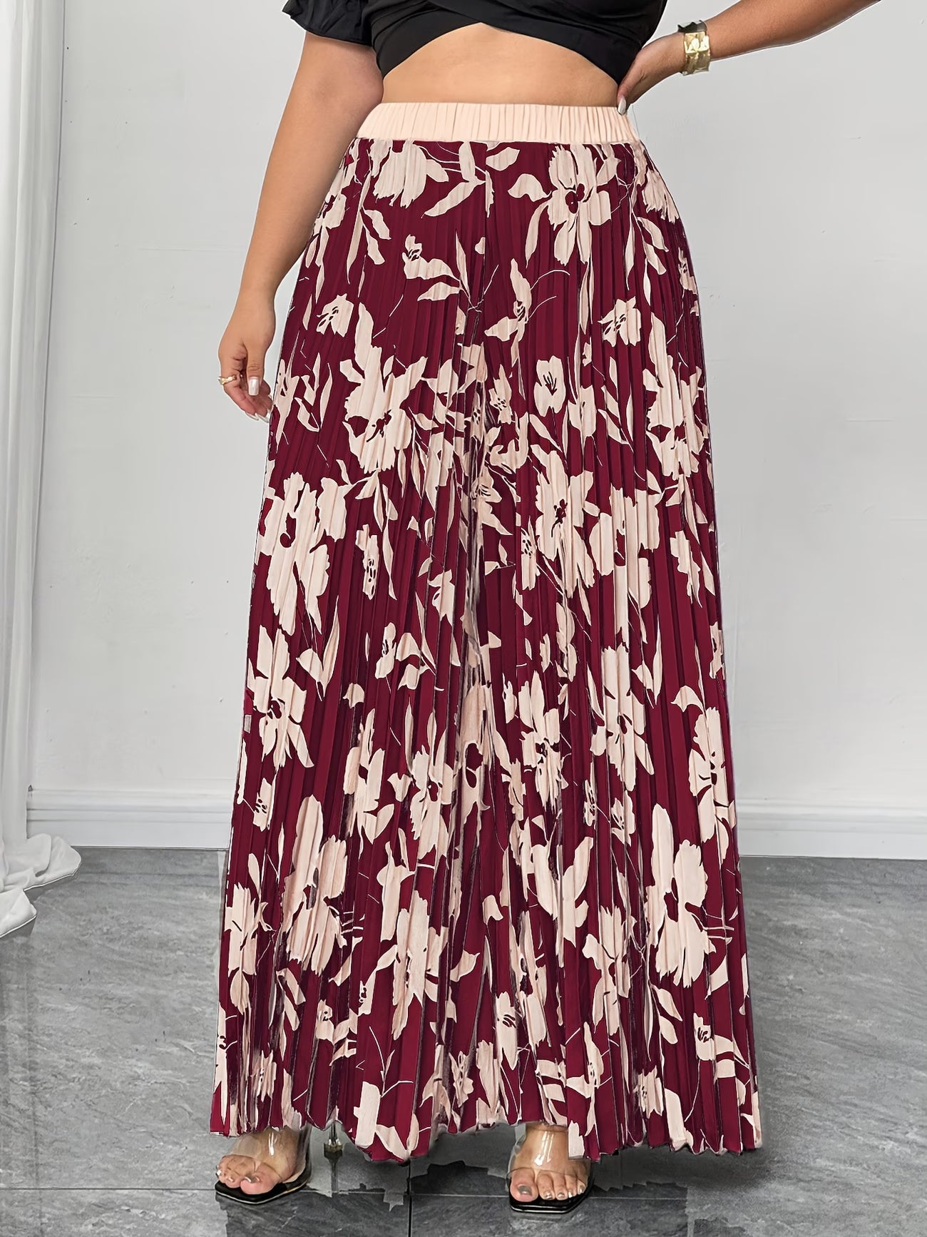 🌸 Elegant Floral Print Wide Leg Pants for Women 🌸
