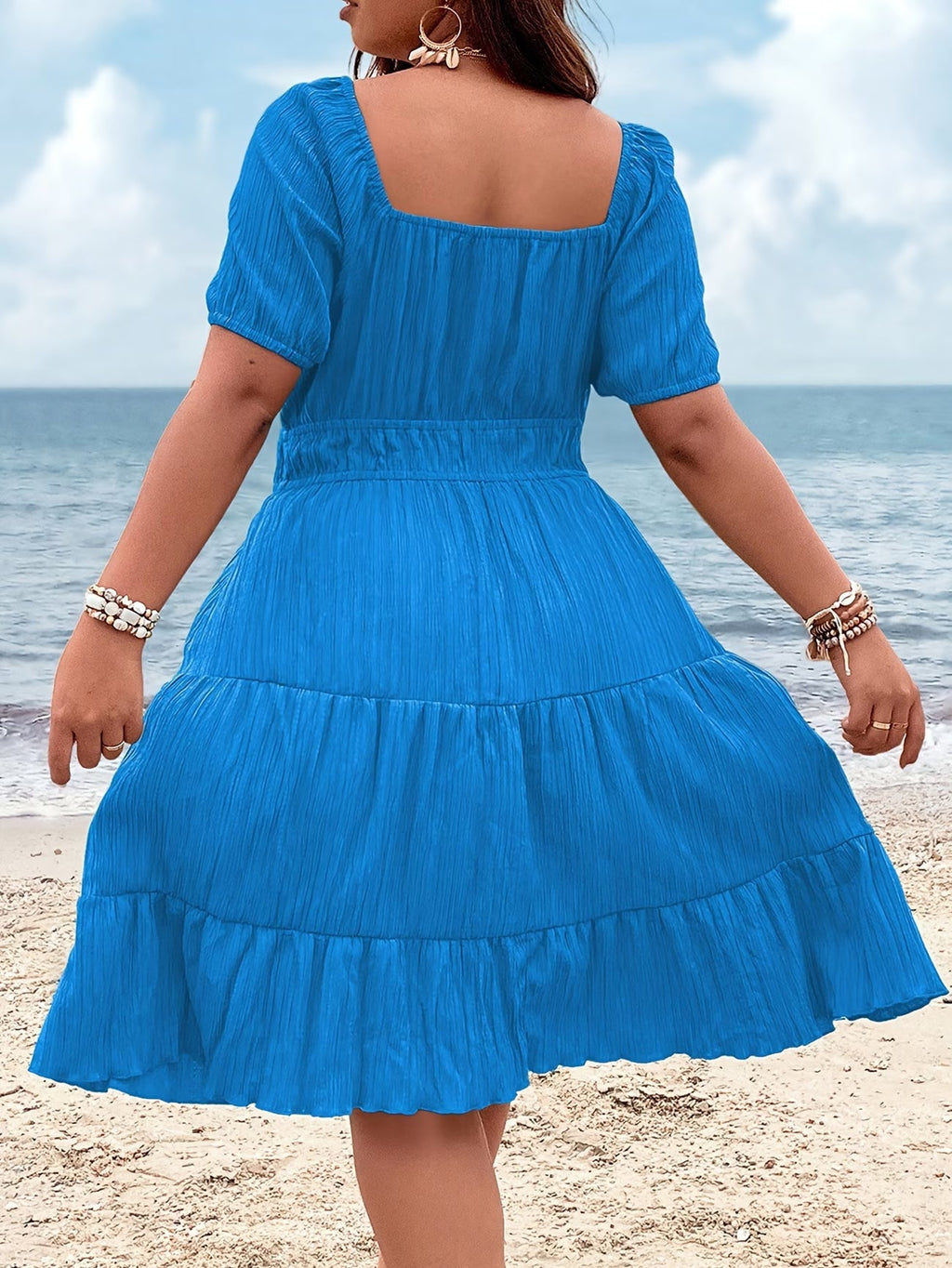 Women’s Plain Daily Short Sleeve SunDress